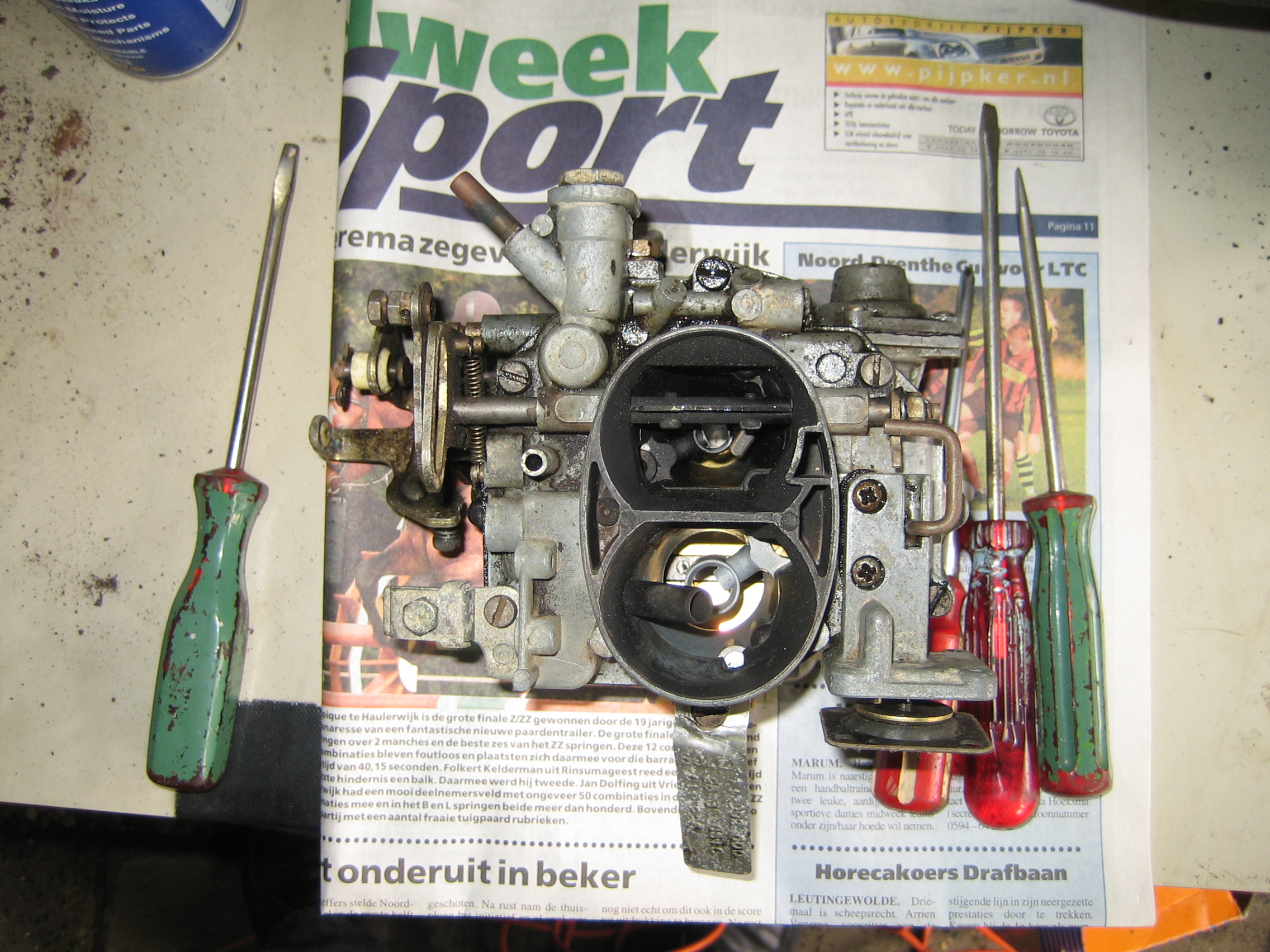 Carburateur en startmotor