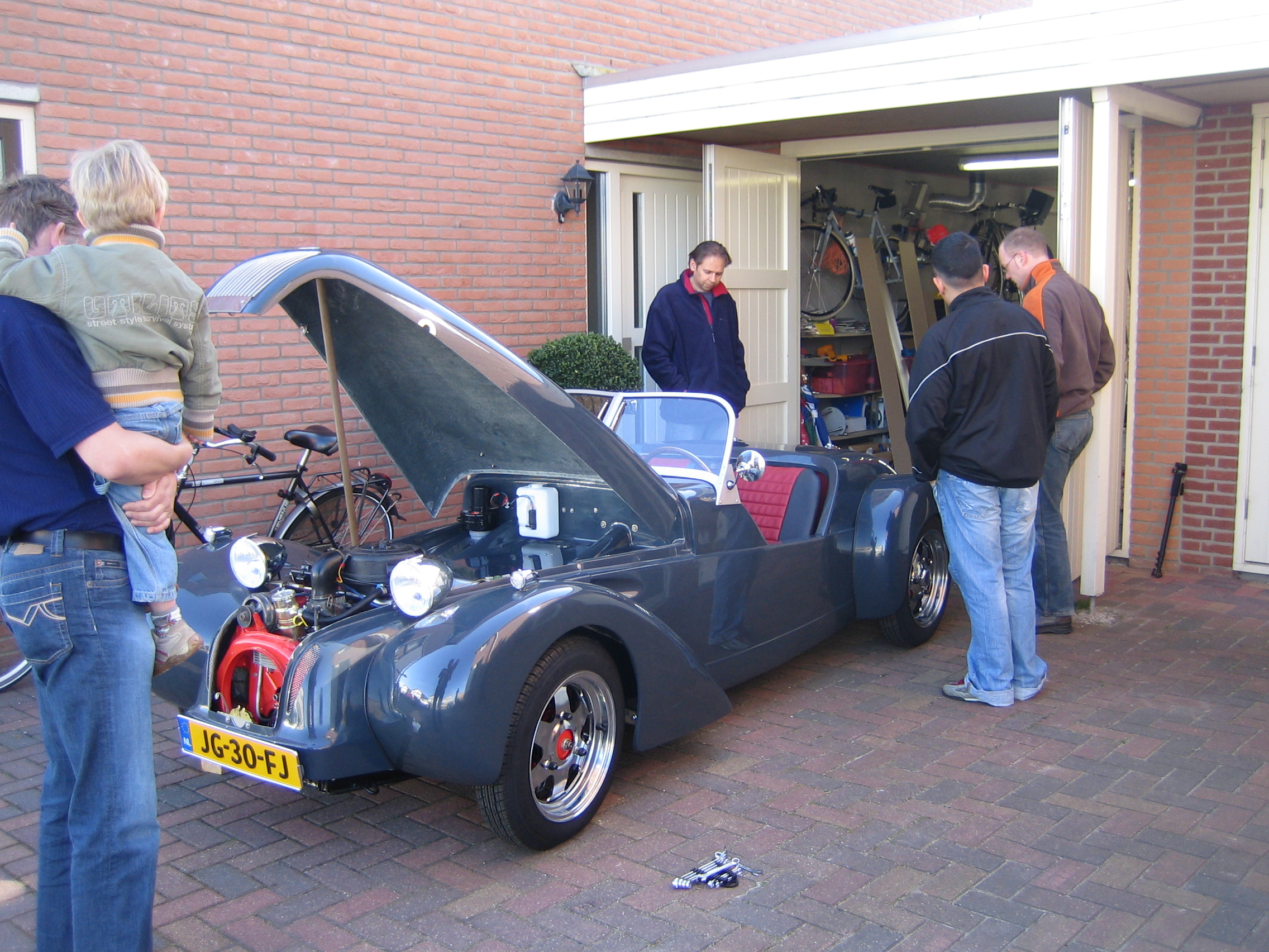 Motor voor het eerst gestart