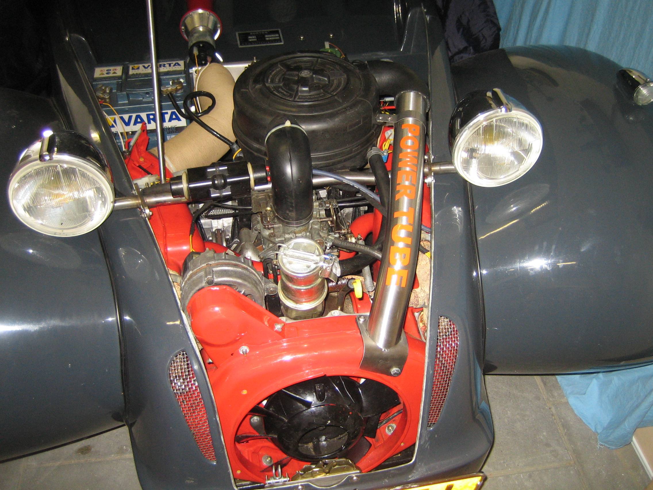 Powertube gemonteerd