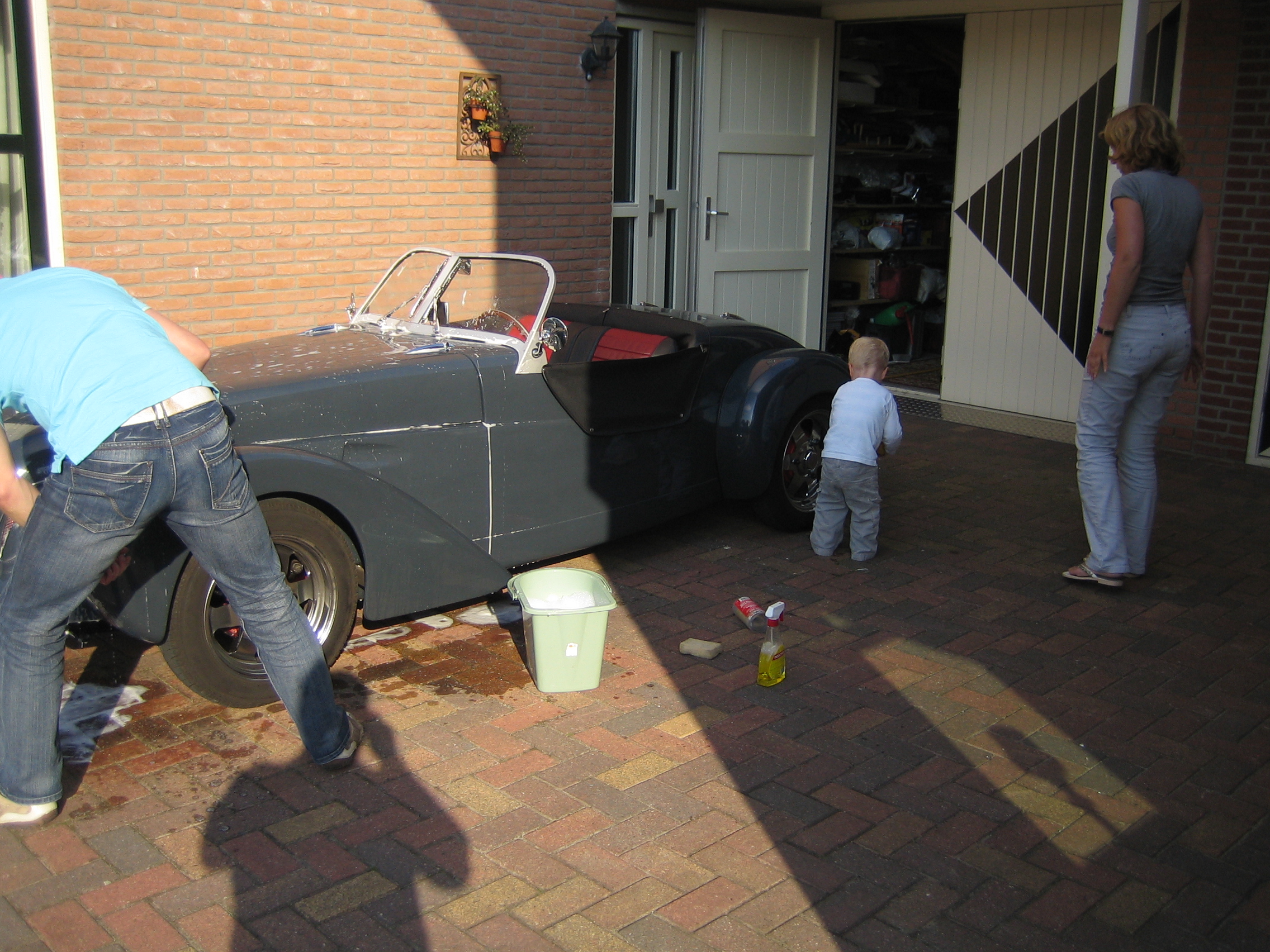 Na het auto wassen nog een rondje touren